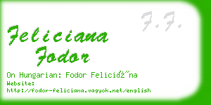 feliciana fodor business card